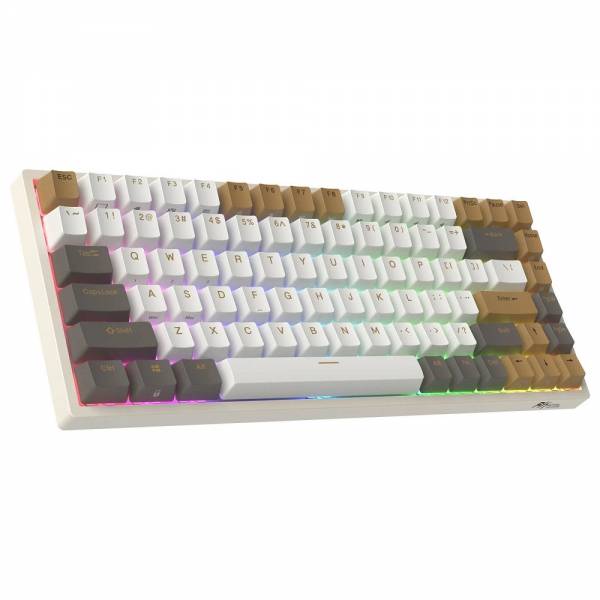 RK ROYAL TECLADO KEYBOARD RK84 REI-MODES K YELLOW