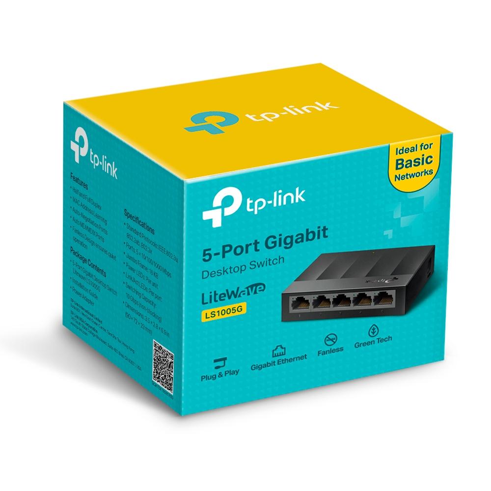 Imagen de TP-LINK SWITCH LS1005G 5 PORT