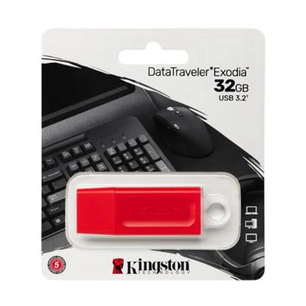 KINGSTON PENDRIVE 32GB EXODIA KC-U2G32-7GR RED