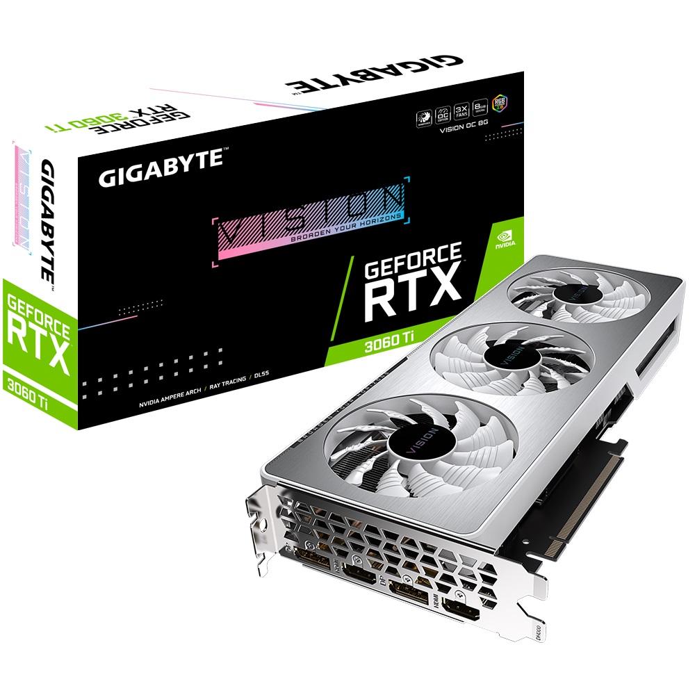 GIGABYTE GEFORCE RTX3060TI VISION 8GB GV-N306TVISION OC-8GD