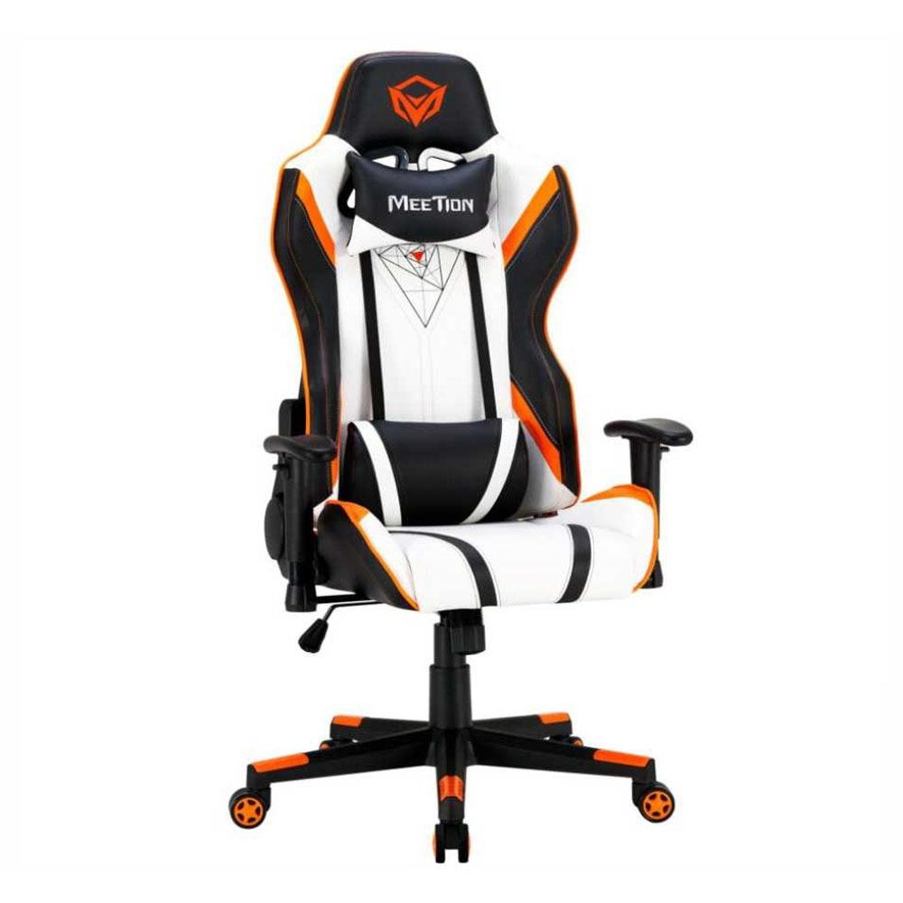 MEETION SILLA GAMER BLACK+WHITE+ORANGE MT-CHR15