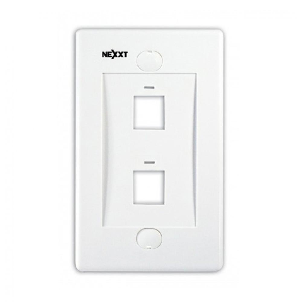NEXXT WALL PLATE 2 PORT WH (AW160NXT02)