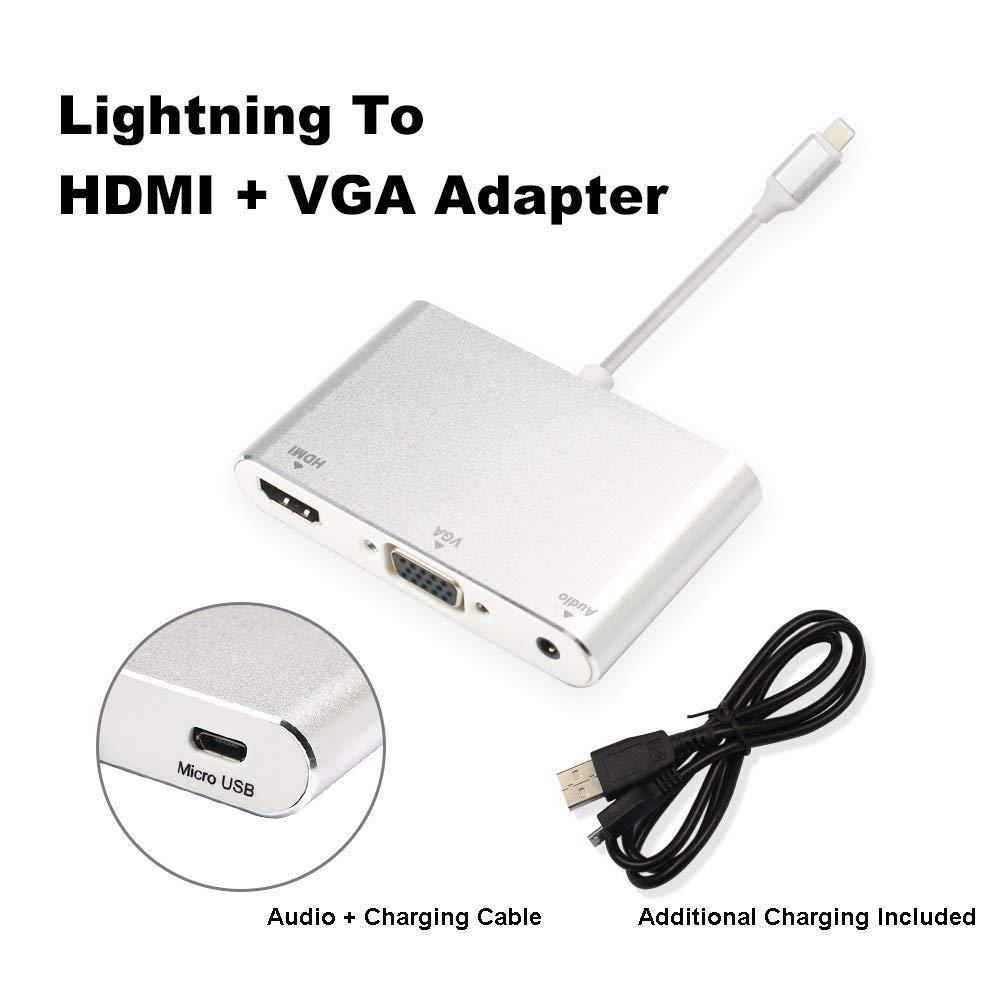 ONTEN ADAPTADOR LIGHTNING TO HDMI VGA AUDIO