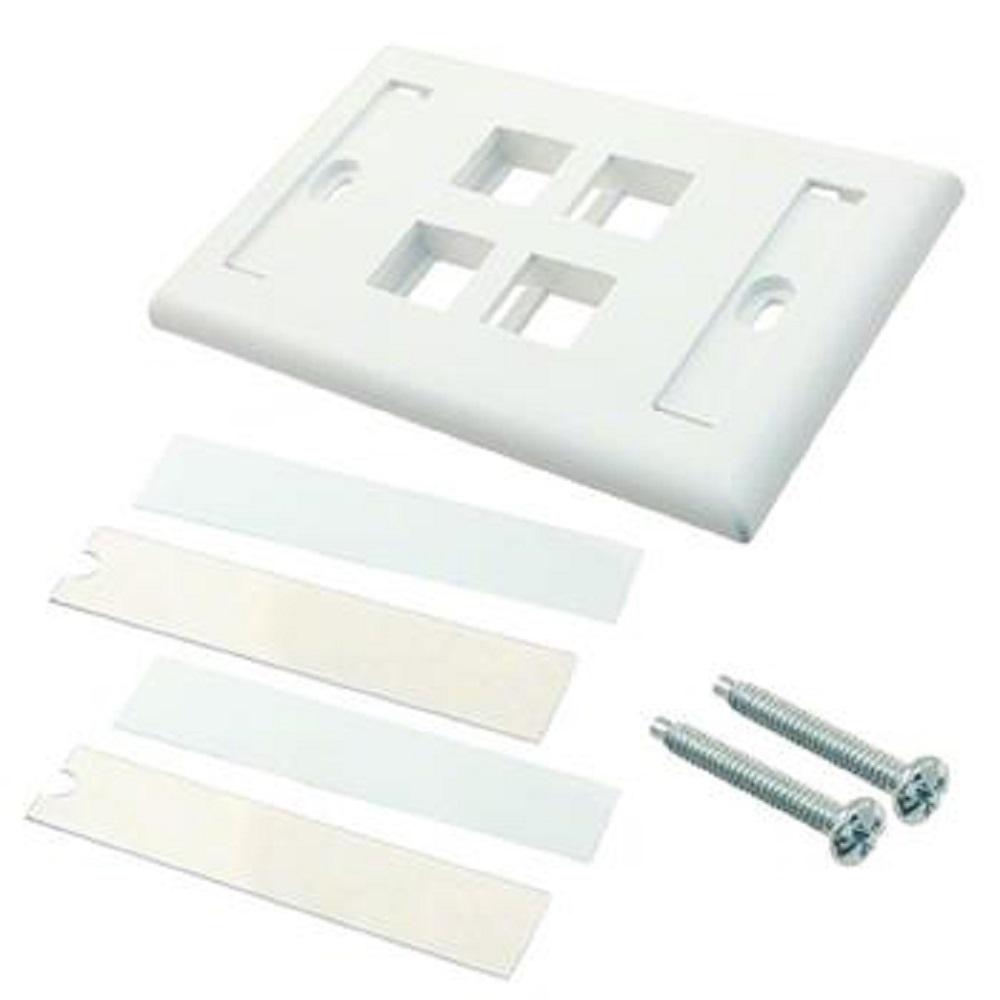 Imagen de PANDUIT PLACA FRONTAL VERTICAL EMBUITIR 4 BOCAS NK4FIWY