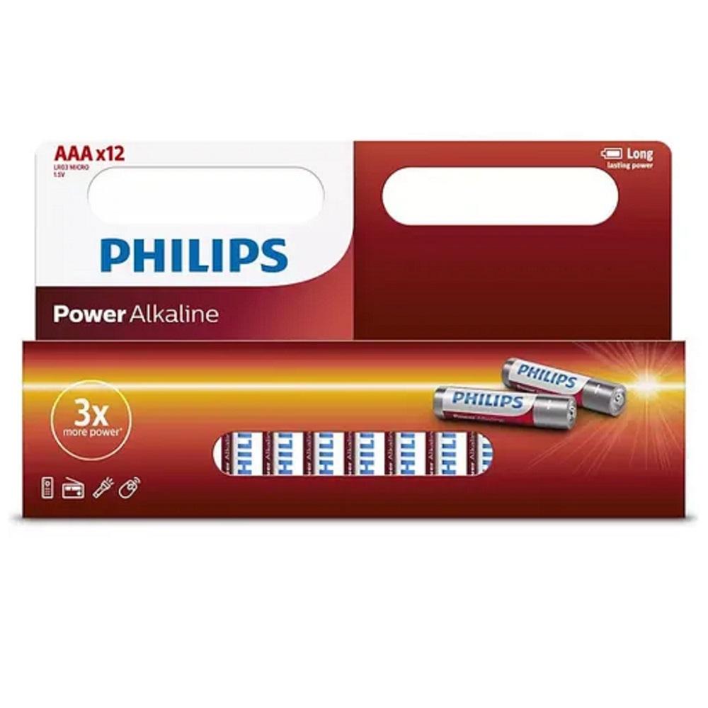 Imagen de PHILIPS PILAS ALKALINAS AAA X12 UNIDADES