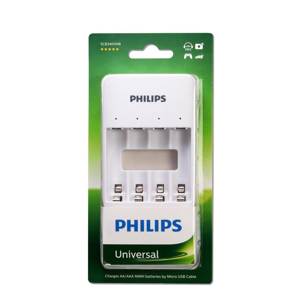 Imagen de PHILIPS CARGADOR 4 PILAS AA-AAA SCB3400NB/97 S/PILAS
