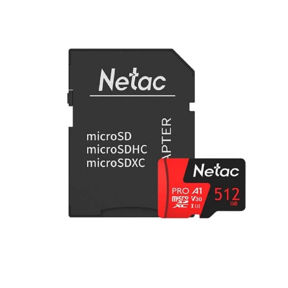 Imagen de NETAC MEMORIA MICRO SD C/AD 512G P500 PRO NT02P500PRO-512G-R