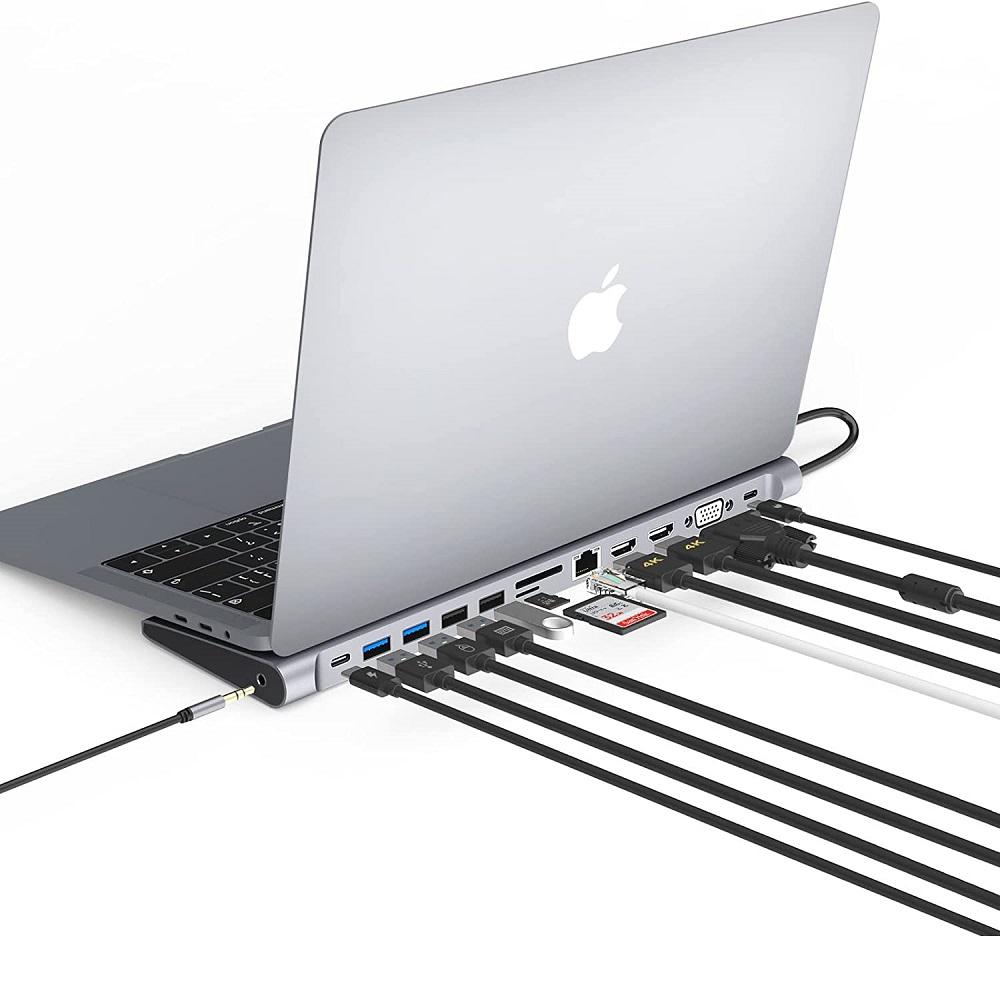 HOPDAY HUB USB-C MULTIPUERTOS 13 EN 1