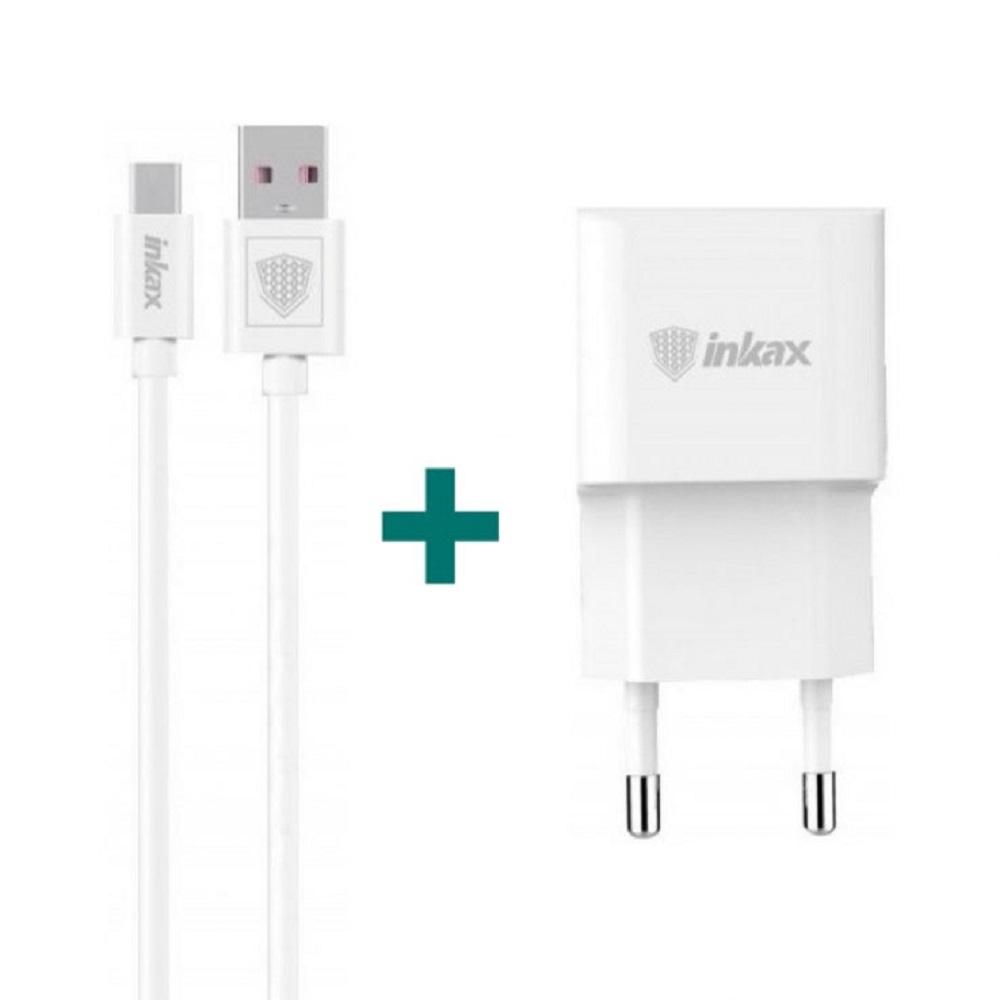 Imagen de INKAX CARGADOR C/CABLE IPHONE WAHITE CD-08-IP