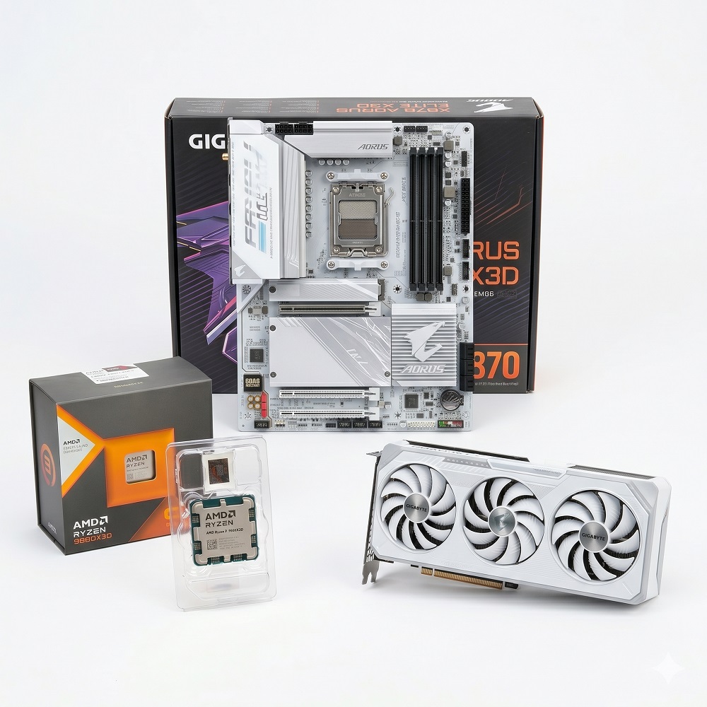 Imagen de KIT COMBO 7 9800X3D - X870E X3D - R9070XT 16GB