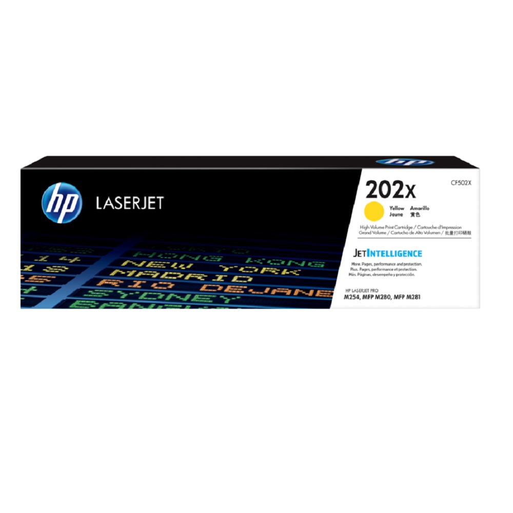 Imagen de HP 202X amarillo original (CF502X)