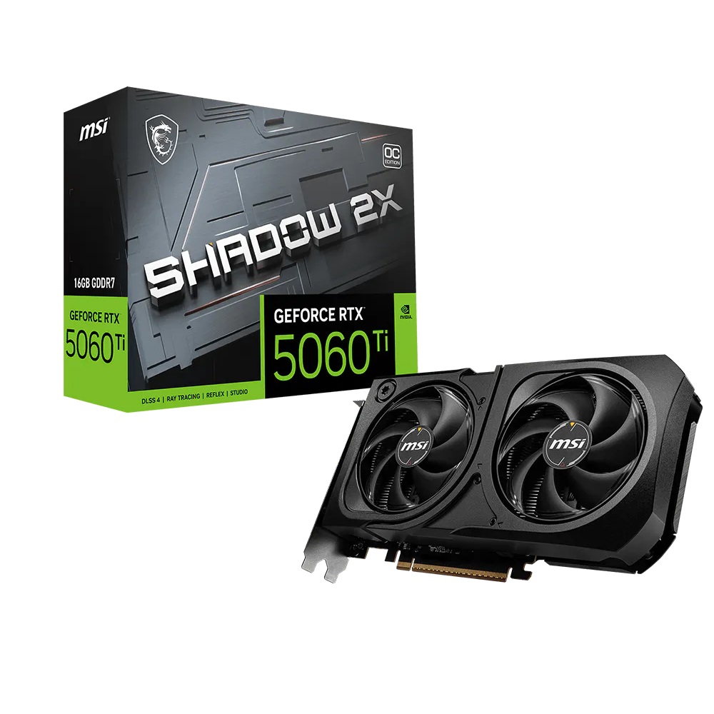 MSI GEFORCE RTX 5060 TI 16G SHADOW 2X OC PLUS