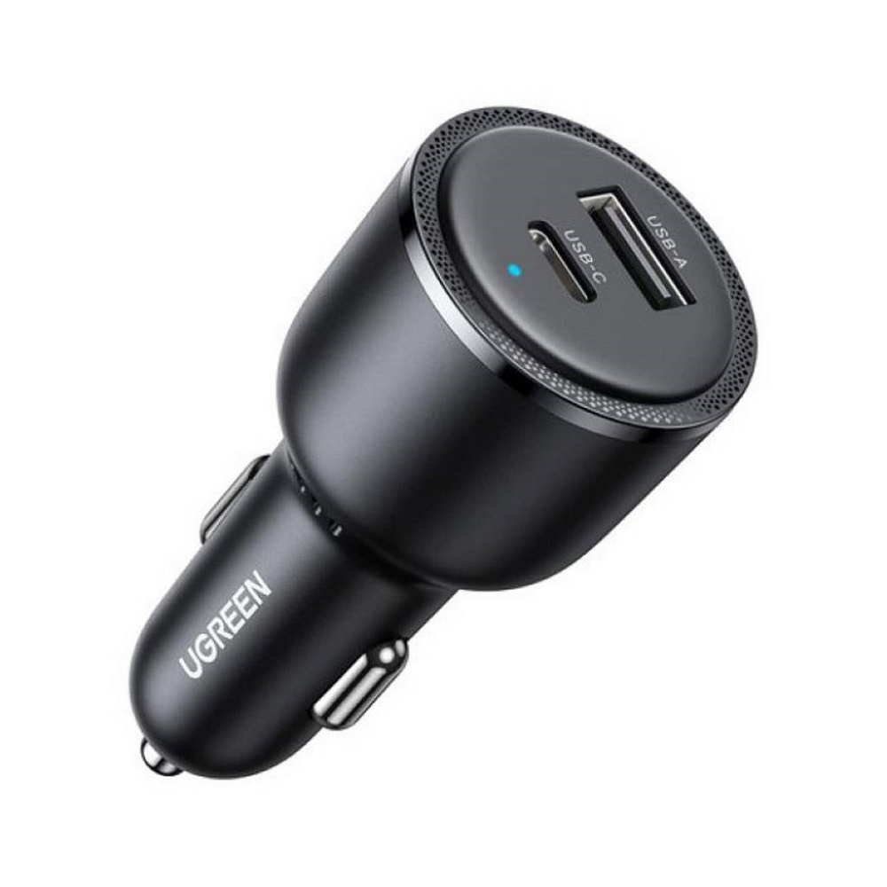 UGREEN CARGADOR DE AUTO SB-C/USB 63W BLACK