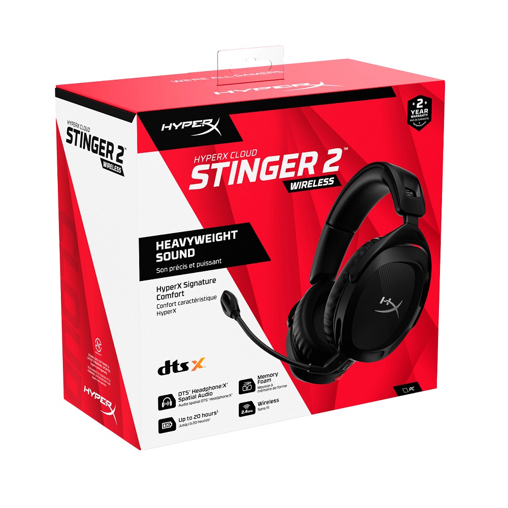 Imagen de HYPERX VINCHA CLOUD STINGER 2 WIRELESS 676A2AA