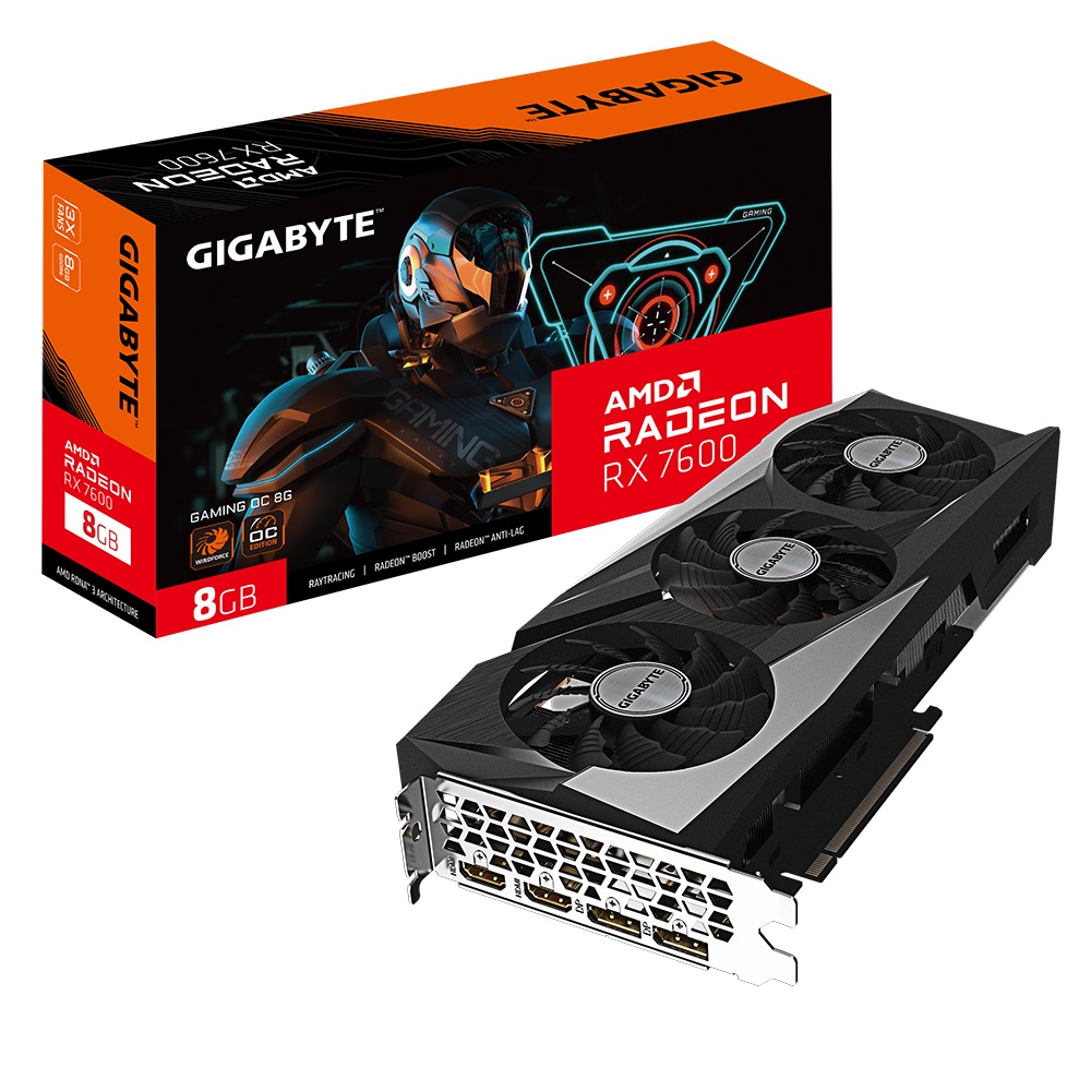 Imagen de GIGABYTE AMD RADEON RX7600 GAMING OC GV-R76GAMING OC-8GD