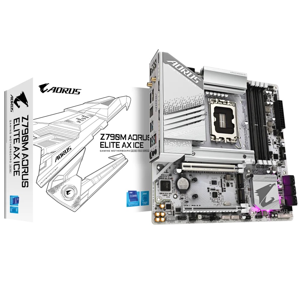 GIGABYTE PLACA Z790M AORUS ELITE AX ICE