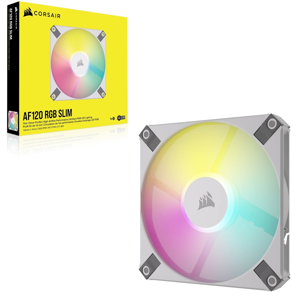 CORSAIR FAN COOLER AF120 RGB SLIM WHITE CO-9050164-WW