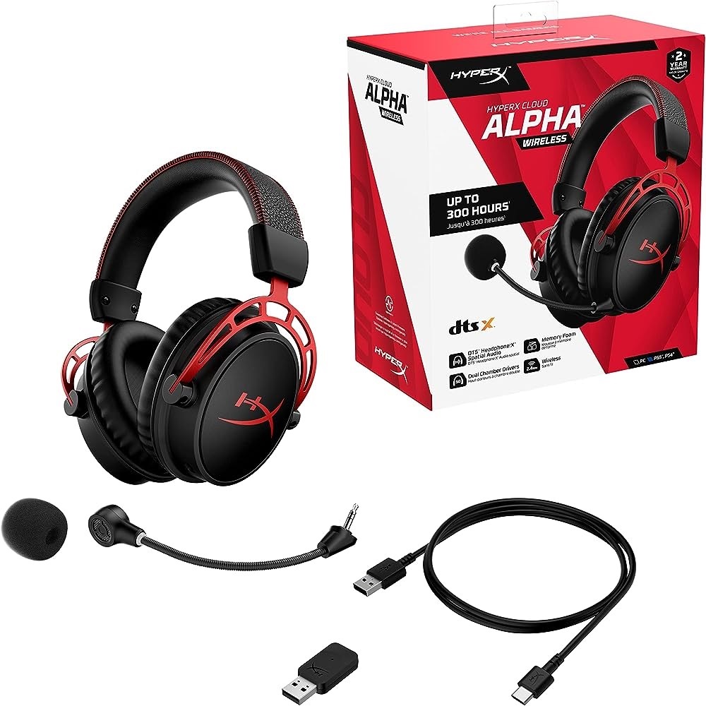 Imagen de HYPERX VINCHA CLOUD ALPHA WIRELESS BK/RD