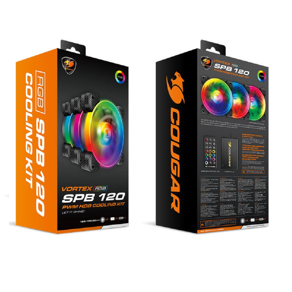 Imagen de COUGAR FAN VORTEX RGB KIT X3 CF-V12SET-SPBRGB
