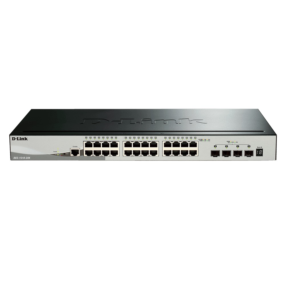 Imagen de D-LINK SWITCH GIGABIT 28 PORT 4 SFP DGS-1510-28X/A