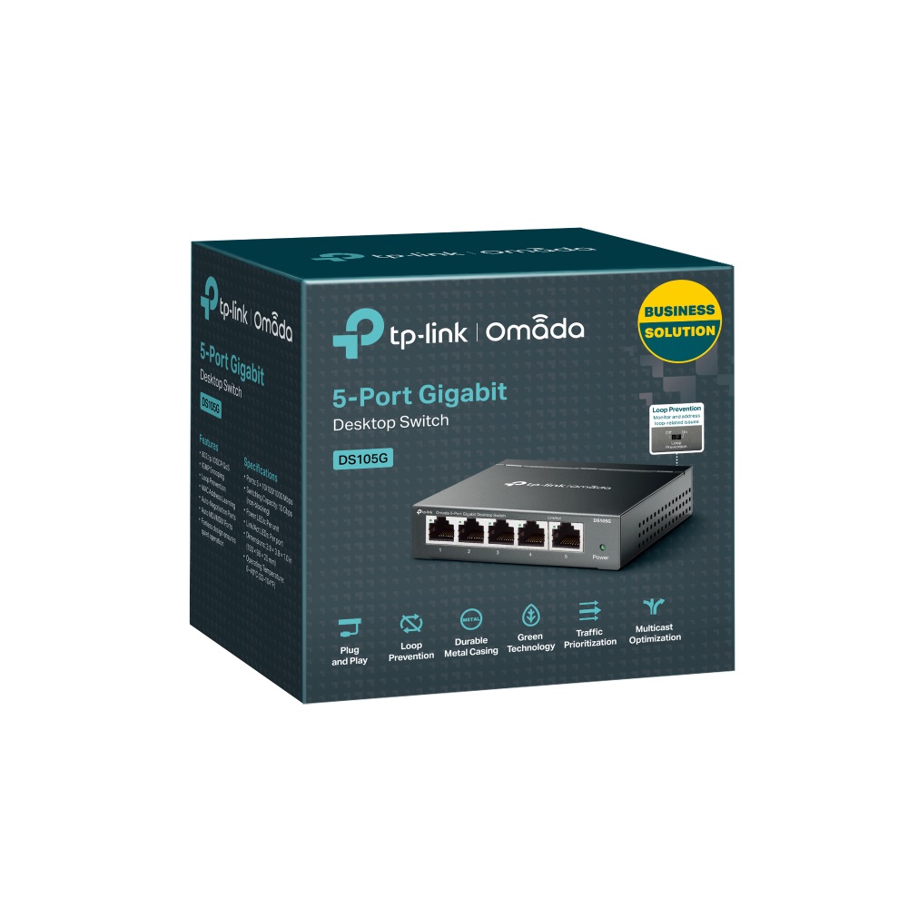 Imagen de TP-LINK SWITCHS DS105G 5 PUERTOS