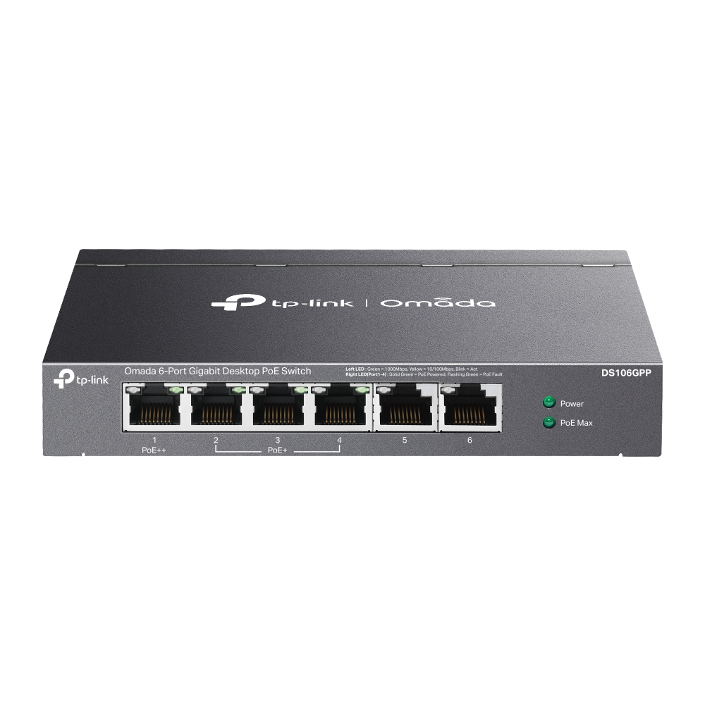 Imagen de TP-LINK SWITCH DS106GPP 6 PUERTOS