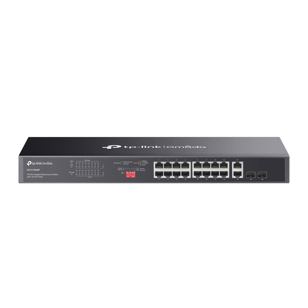 Imagen de TP-LINK SWITCH DS1018GMP POE 16 PORT
