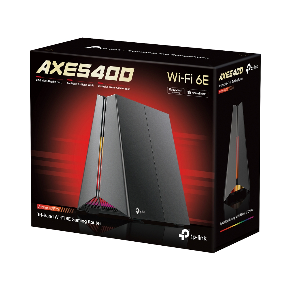 Imagen de TP-LINK ROUTER WIRELESS ARCHER GXE75 AXE5400 GAMER