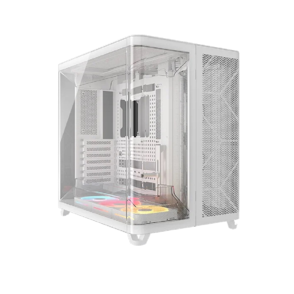 Imagen de CORSAIR GABINETE AIR 5400 RS-R ARGB WHITE CC-9011319-WW