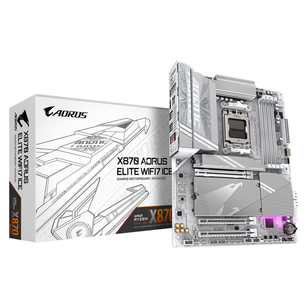 Imagen de GIGABYTE PLACA X870 AORUS ELITE WIFI7 ICE AM5