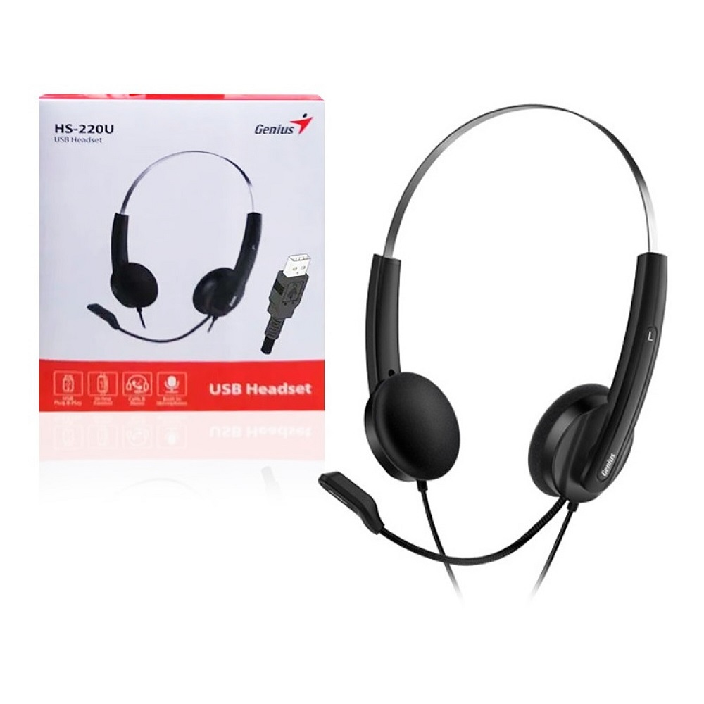 Imagen de GENIUS VINCHA HS-220U BLACK