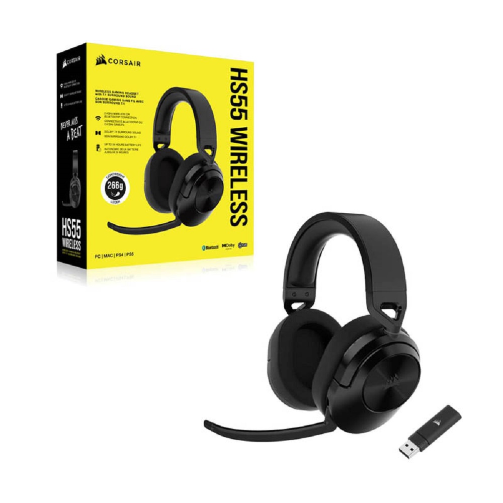 Imagen de CORSAIR VINCHA HS55 CARBON WIRELES CA-9011280-NA
