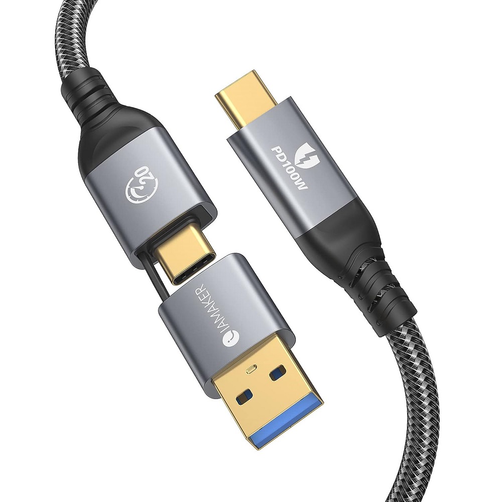 IAMAKER CABLE THUNDERBOLT 2 EN 1 1.6 PIES USB-C CC20