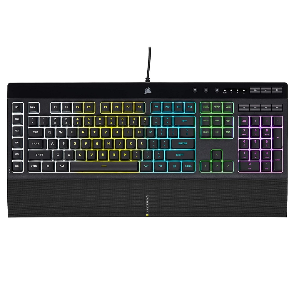 Imagen de CORSAIR TECLADO K55 PRO-BLK-RBRDME-ZND RGB CH-9226765-NA