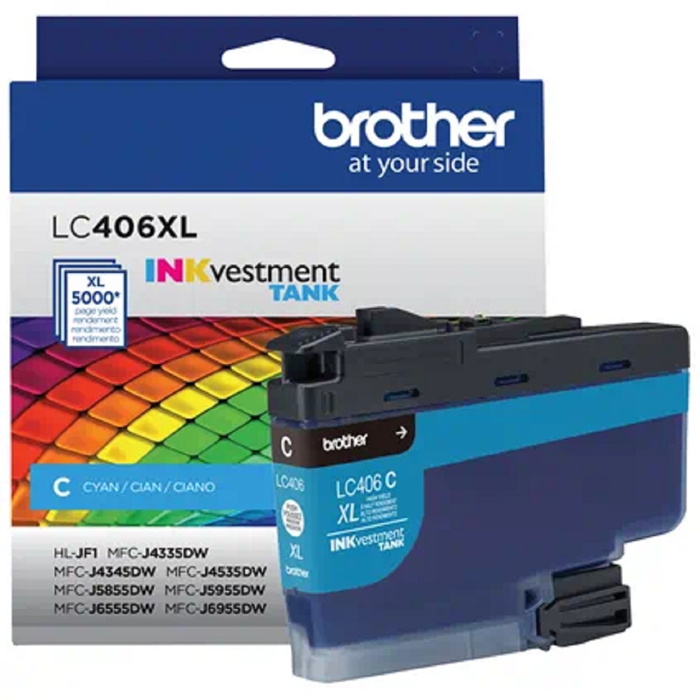 Imagen de BROTHER CARTUCHO TINTA CIAN LC406XL