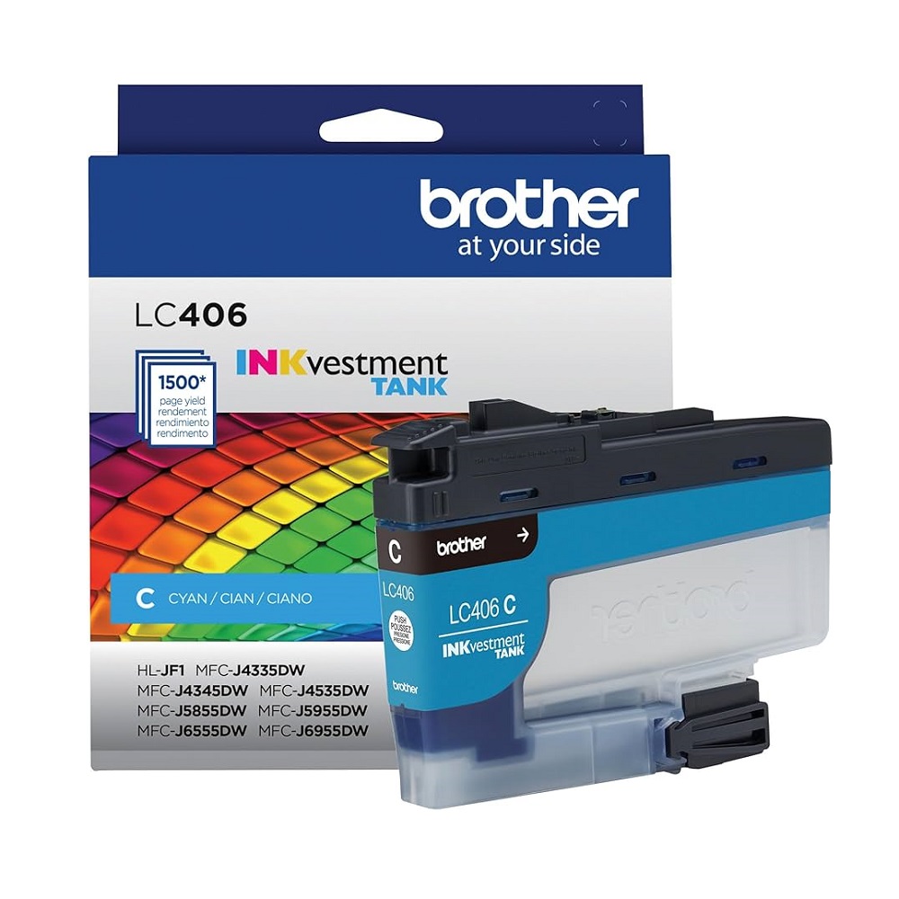 Imagen de BROTHER CARTUCHO TINTA LC406 CYAN