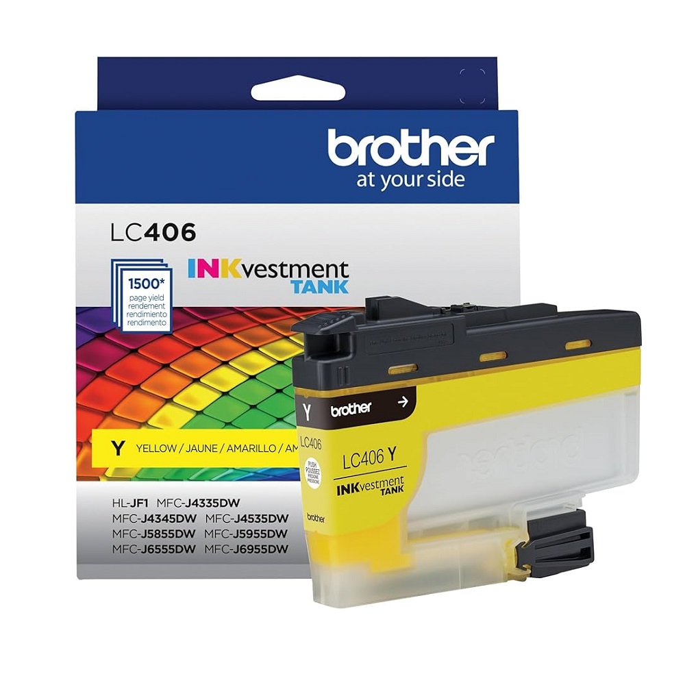 Imagen de BROTHER CARTUCHO TINTA AMARILLA LC406YS