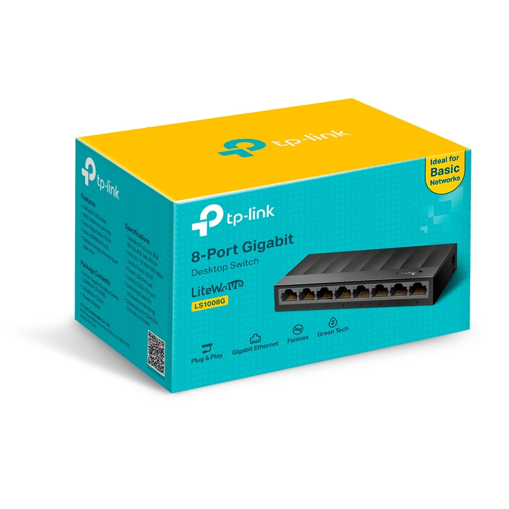 Imagen de TP-LINK SWITCHS LS1008G 8 PORT