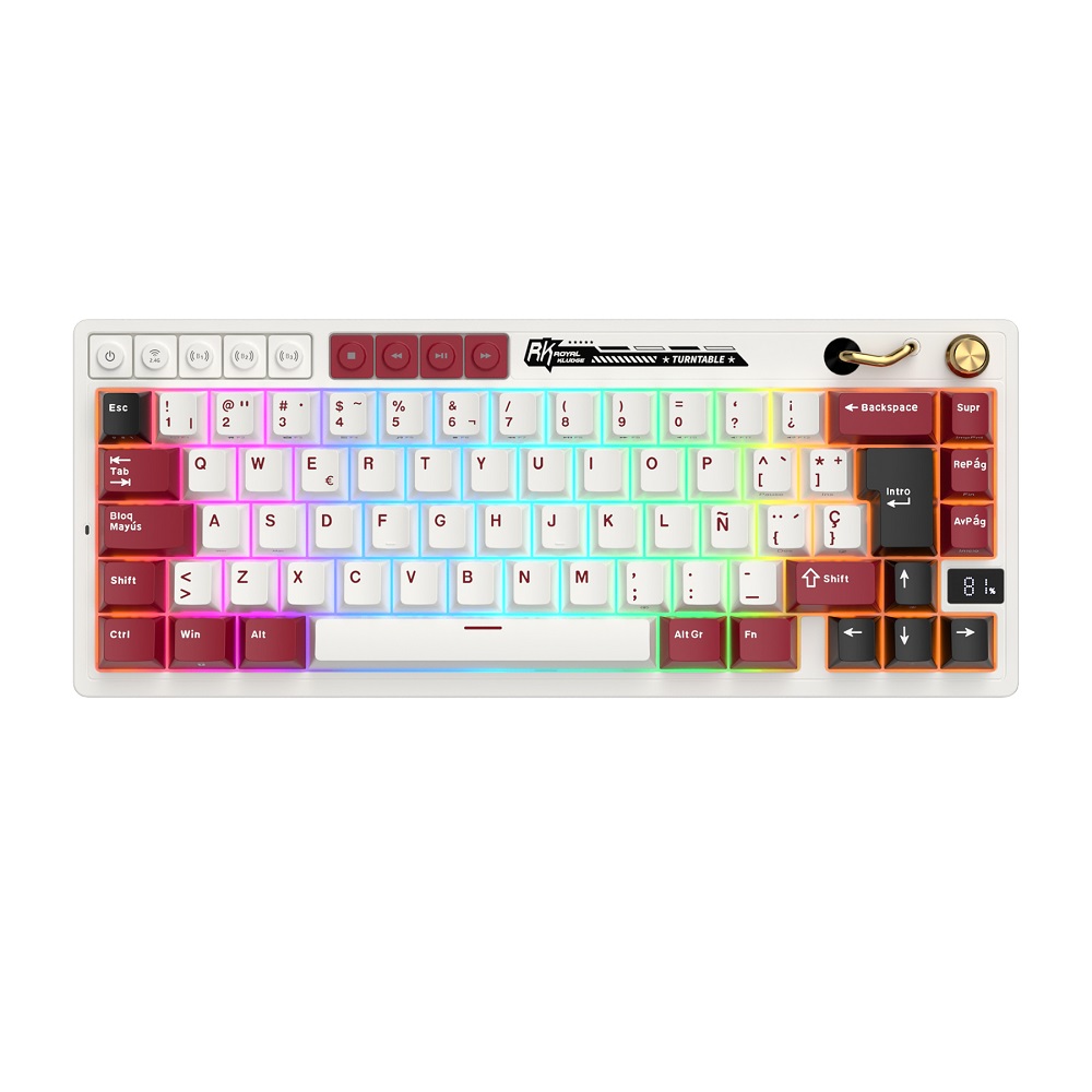 RK ROYAL KLUDGE TECLADO M65 FAMICOM CREAM SWITCH