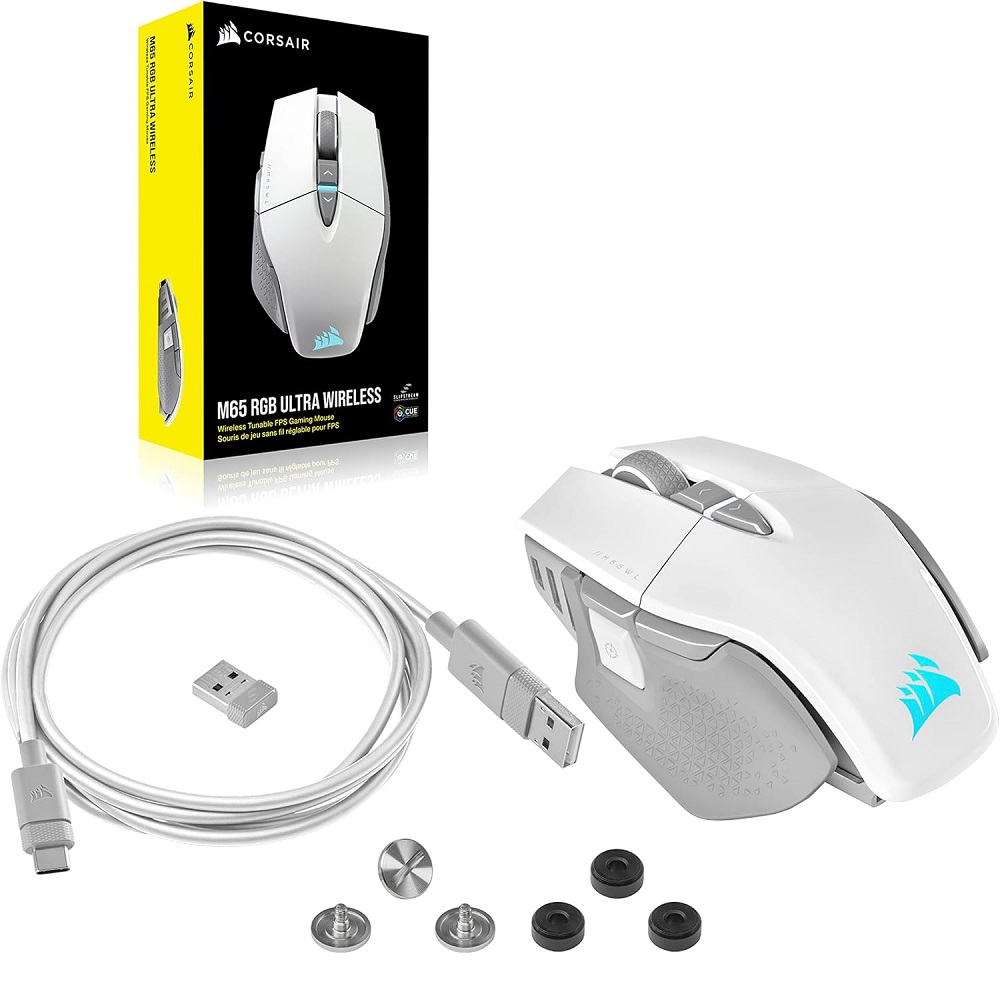 CORSAIR MOUSE M65-ULTRA-WL-WHT-RGB CH-9319511-NA2