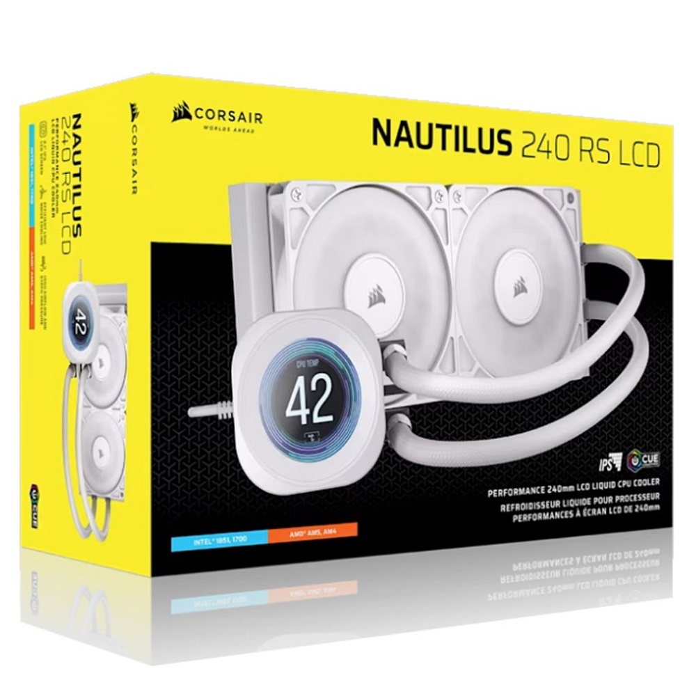 Imagen de CORSAIR W.COOLER NAUTILUS 240 RS LCD WH CW-9061032-WW