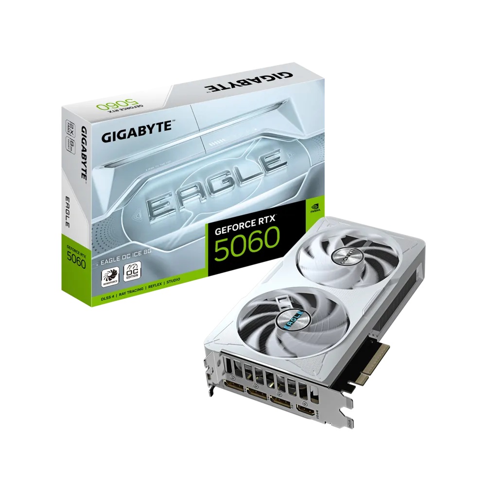 Imagen de GIGABYTE GEFORCE RTX 5060 EAGLE OC GV-N5060EAGLEOC ICE-8GD