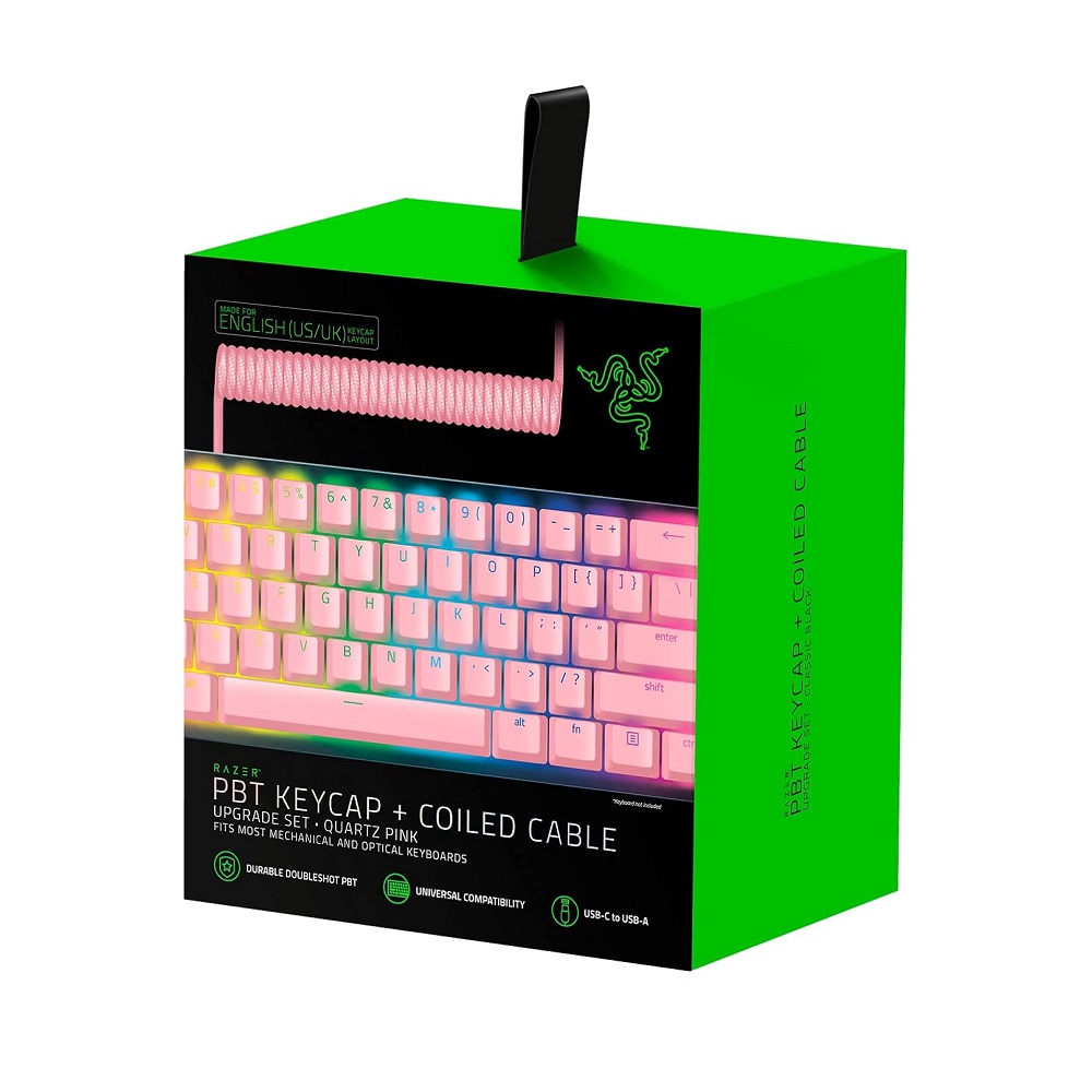 Imagen de RAZER KEYCAP + CABLE PBT SETQUARTZ PINK RC21+01491000