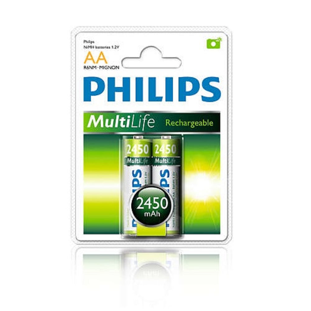 Imagen de PHILIPS PILAS RECARGABLE AA X2 2450MAH R6B4A245/97
