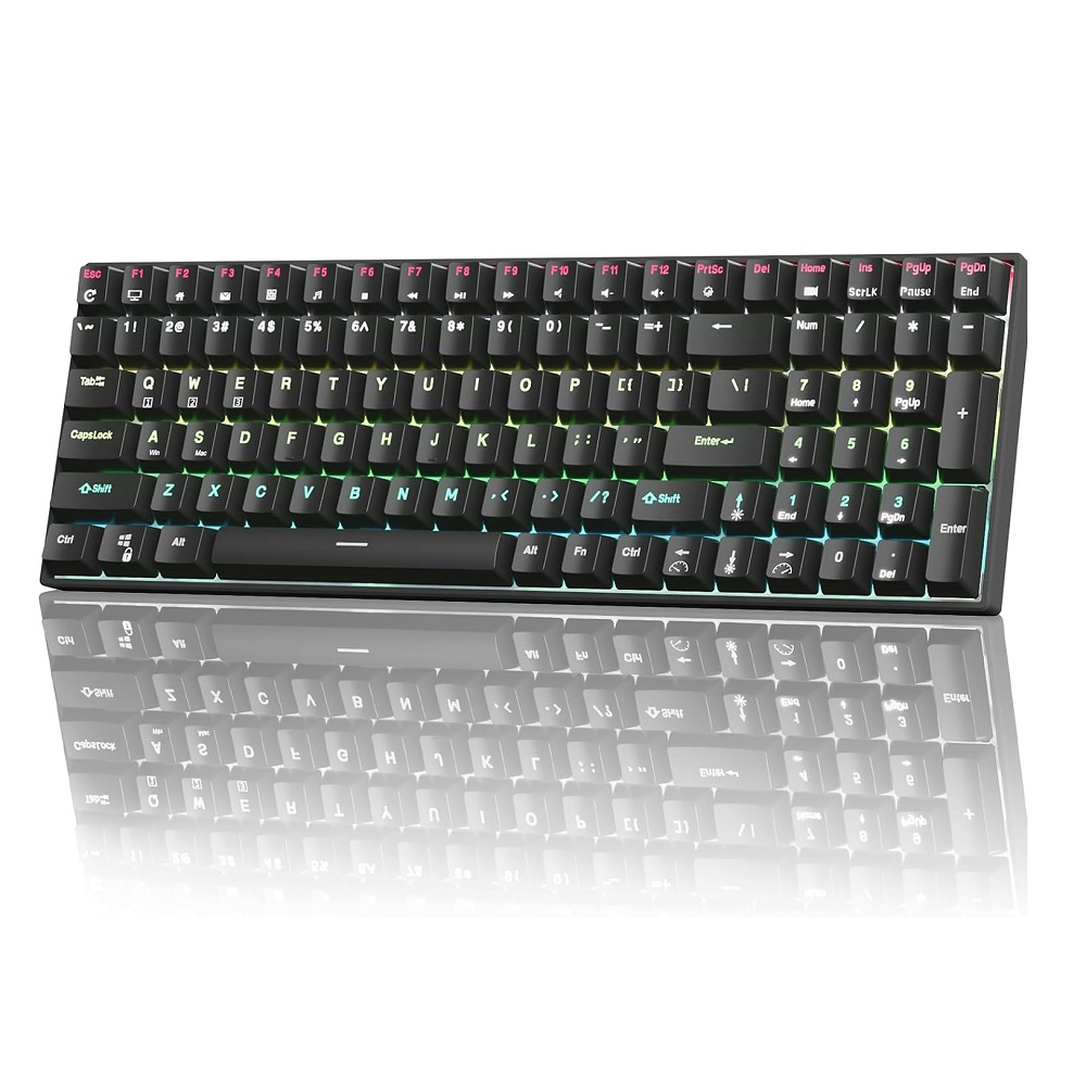 RK ROYAL KLUDGE TECLADO KLUDGE RK100 BLACK SWITCH BLUE