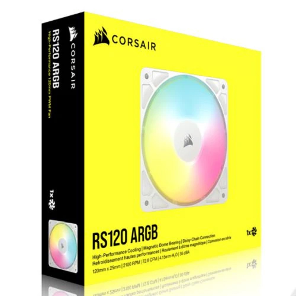 Imagen de CORSAIR FAN RS120 ARGB PWM 120MM WH CO-9050184-WW