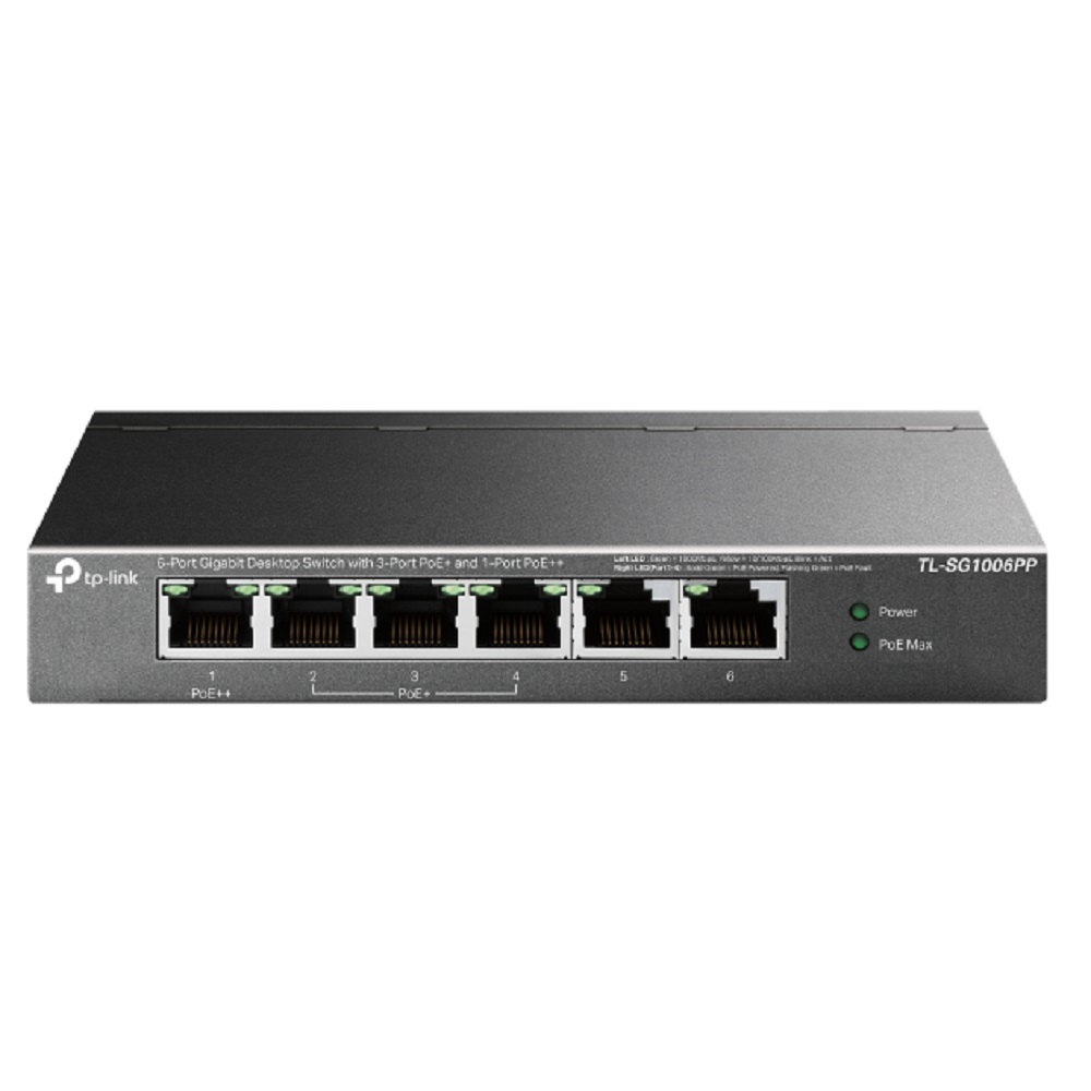 Imagen de TP-LINK SWITCH TL-SG1006PP 6 PORT