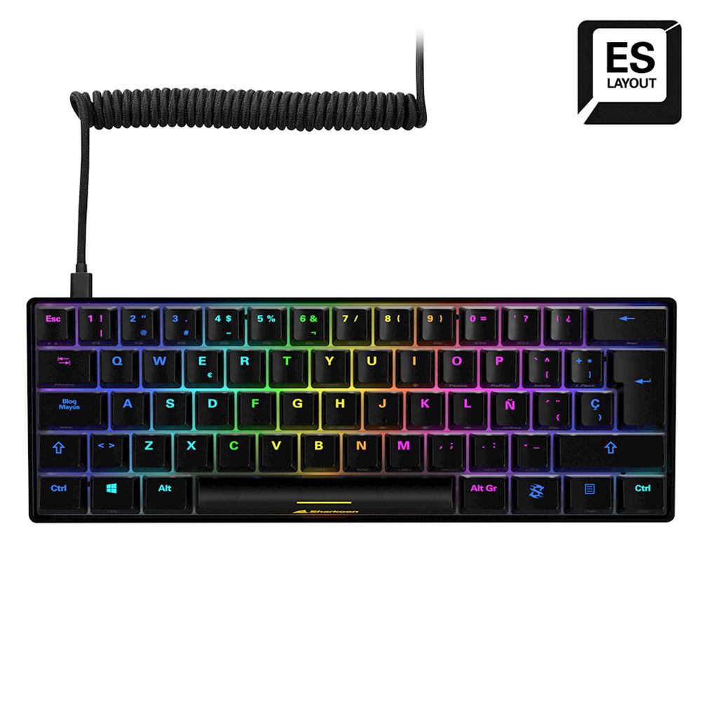 Imagen de SHARKOON TECLADO SGK50 KAILH RED ES BLACK 4044951033935