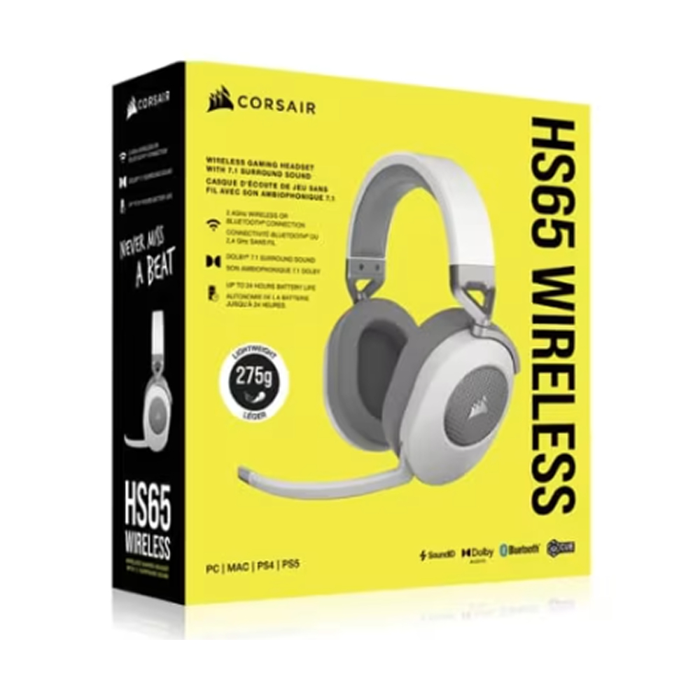 Imagen de CORSAIR VINCHA HS65 WIRELESS WHITE CA-9011286-NA2