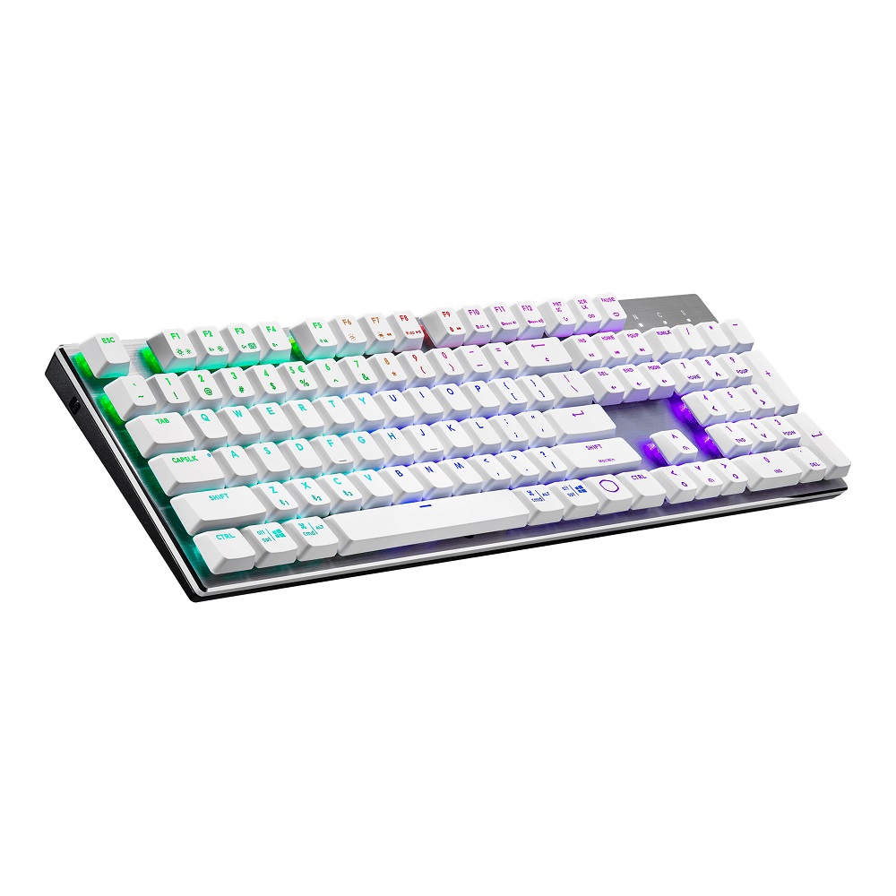Imagen de COOLER MASTER TECLADO SK653 WHITE SWITCH RED